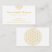 Elegant Gold en White Mandala Visitekaartje (Voorkant / Achterkant)