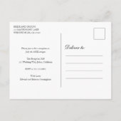 Elegant Gold en White Monogram Formal Wedding Aankondigingskaart (Achterkant)