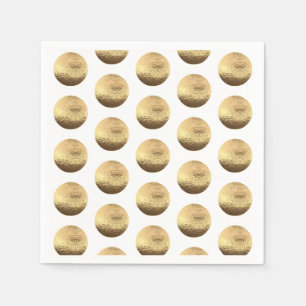 Elegant Gold en White Polka Dots Pattern Chic Servet