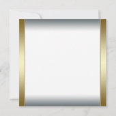 Elegant Gold en White Quinceanera Kaart (Achterkant)