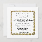 Elegant Gold en White Round Edge Kaart (Achterkant)