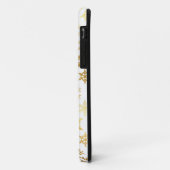 Elegant Gold en White Snow Flake iPhone Case (Achterkant/links)