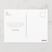 Elegant Gold en White Weddenschap Hartelijk dank Briefkaart (Achterkant)