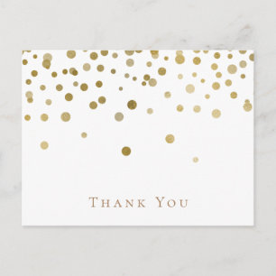 Elegant Gold en White Weddenschap Hartelijk dank Briefkaart