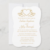Elegant Gold en White Wedding Glam Kaart (Voorkant)