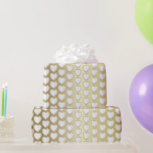 Elegant Gold en White Wedding Hearts