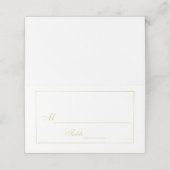 Elegant Gold en White Wedding Plaatskaartje (Buitenkant ongevouwen)