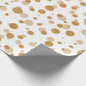 Elegant Gold en witte kerst  Cadeaupapier (Hoek)