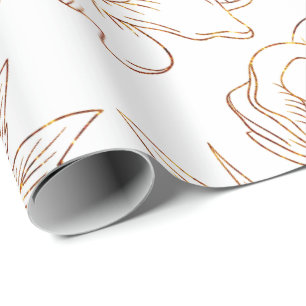 Elegant Gold- en witwandelpapier Cadeaupapier
