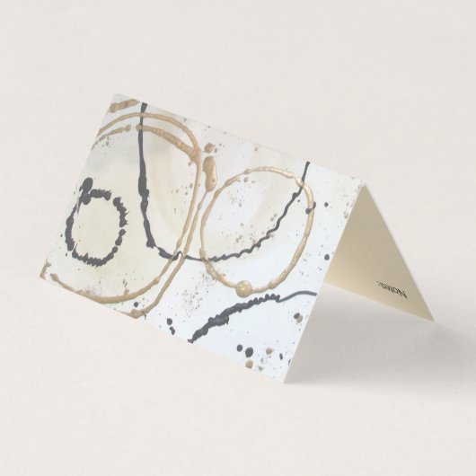 Elegant Gold en zwart Abstract Visitekaartje (Achterkant)