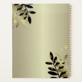 Elegant Gold en zwart goudlauw Lijst Planner (Achterkant)