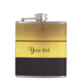 Elegant Gold en zwart Heupfles (Voorkant)