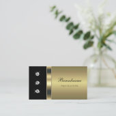 Elegant Gold en zwart met lumierige neushoorns Visitekaartje (Staand voorkant)