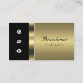 Elegant Gold en zwart met lumierige neushoorns Visitekaartje (Voorkant)