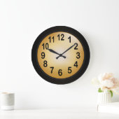 Elegant Gold en zwart met zwarte cijfers Grote Klok (Huis)