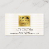 Elegant Gold en zwart Visitekaartje (Achterkant)