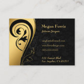 Elegant Gold en zwart Visitekaartje (Achterkant)