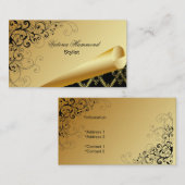 Elegant Gold en zwart Visitekaartje (Voorkant / Achterkant)
