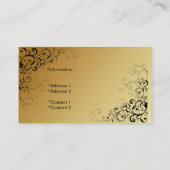 Elegant Gold en zwart Visitekaartje (Achterkant)