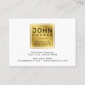 Elegant Gold en zwart Visitekaartje (Achterkant)