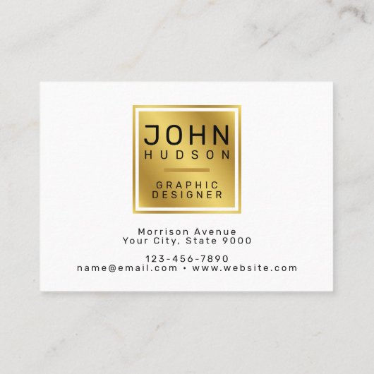 Elegant Gold en zwart Visitekaartje (Achterkant)