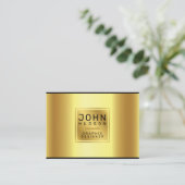 Elegant Gold en zwart Visitekaartje (Staand voorkant)