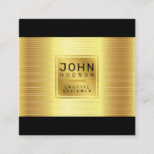 Elegant Gold en zwart Visitekaartje met goudlijn (Voorkant)