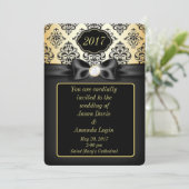 Elegant Gold en zwarte doos Kaart (Staand voorkant)