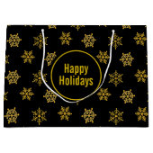 Elegant Gold en zwarte Feestdagen Groot Cadeauzakje (Voorkant)