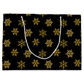 Elegant Gold en zwarte Feestdagen Groot Cadeauzakje (Achterkant)