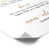 Elegant Gold en zwarte kalligrafie Het barteken Poster (Hoek)