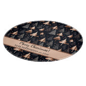 Elegant Gold en zwarte kerstbomen Snijplank (Hoek)