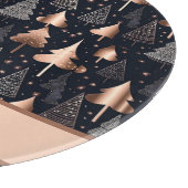 Elegant Gold en zwarte kerstbomen Snijplank (Hoek)