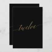 Elegant Gold en zwarte tafel Twaalnummer (Voorkant / Achterkant)