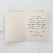 Elegant Gold Eucalyptus Botanical 90th Birthday Kaart (Binnen)