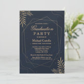 Elegant Gold Eucalyptus Geometric Bedankt Kaart (Staand voorkant)