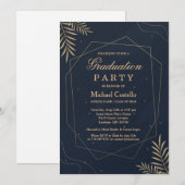 Elegant Gold Eucalyptus Geometric Bedankt Kaart (Voorkant / Achterkant)