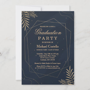 Elegant Gold Eucalyptus Geometric Bedankt Kaart