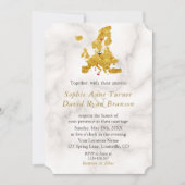 Elegant Gold Europe Map Destination Wedding Kaart (Voorkant)