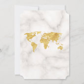 Elegant Gold Europe Map Destination Wedding Kaart (Achterkant)