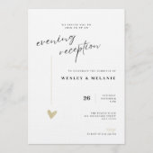 Elegant Gold Evening Reception Wedding Kaart (Voorkant)