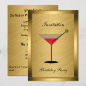 Elegant Gold Event Invitation Kaart (Voorkant / Achterkant)