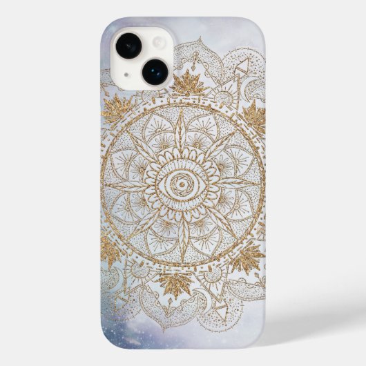 Elegant Gold Eye Sun Moon Mandala Design Case-Mate iPhone Case (Achterkant)