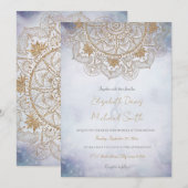 Elegant Gold Eye Sun Moon Mandala Design Kaart (Voorkant / Achterkant)