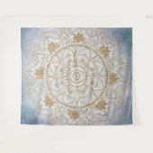 Elegant Gold Eye Sun Moon Mandala Design Wandkleed (Voorkant (horizontaal))