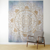 Elegant Gold Eye Sun Moon Mandala Design Wandkleed (In situ)