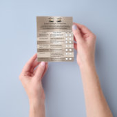 Elegant Gold Eyelash Extensions Liability Waiver Flyer (Hand)