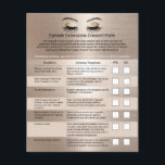 Elegant Gold Eyelash Extensions Liability Waiver Flyer<br><div class="desc">Eyelash Extension Liability Waiver & Release Form Gold Flyers.</div>