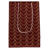 Elegant Gold Fairy Licht Rustige Kerstmis Medium Cadeauzakje (Achterkant)