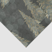 Elegant Gold Fairylight Pine Trees Kerstmis Tissuepapier (Detail)